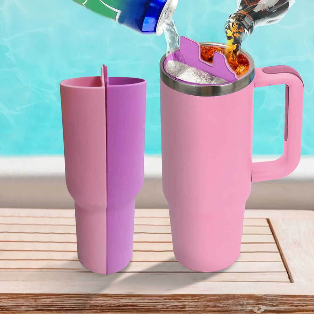 Transform Your Stanley 40oz Mug with Our Versatile Silicone Water Bottle Liner – Enjoy Double Flavors with Ease!